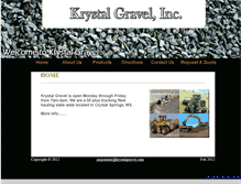 Tablet Screenshot of krystalgravel.com
